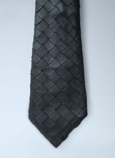 Intrecciato Leather Tie Bottega Veneta Intrecciato Leather Tie Brown bov0161008