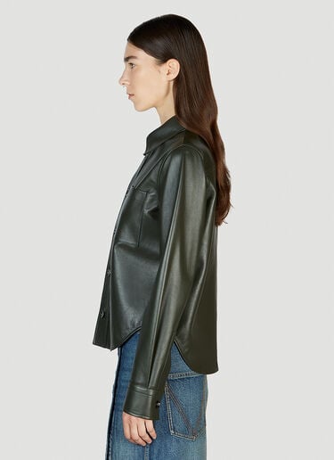 Classic Leather Shirt Bottega Veneta Classic Leather Shirt Dark Green bov0251114