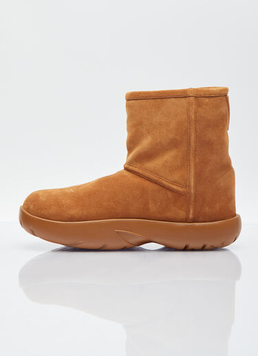 Bottega Veneta Snap Suede Ankle Boot Brown bov0254010