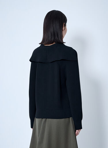Bottega Veneta Ribbed Cotton Sweater Black bov0260004