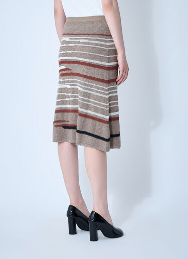 Bottega Veneta Linen-And-Cotton Skirt Beige bov0261004