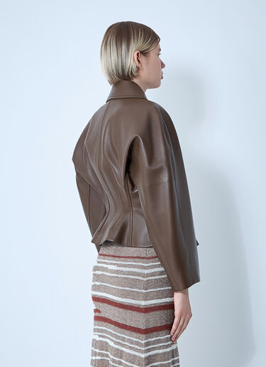 Bottega Veneta Leather Blouson Jacket Grey bov0261010