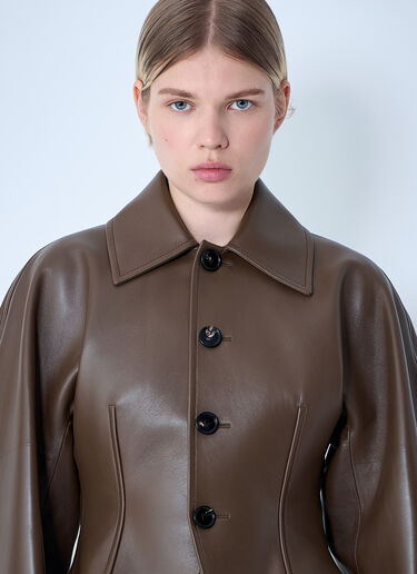 Bottega Veneta Leather Blouson Jacket Grey bov0261010