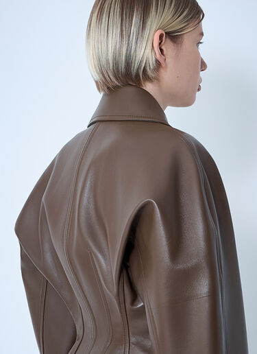 Bottega Veneta Leather Blouson Jacket Grey bov0261010