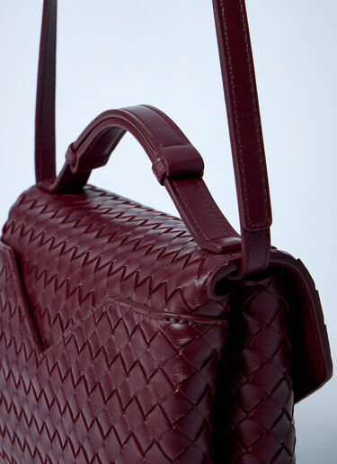 Bottega Veneta Knot Lock Crossbody Bag Burgundy bov0261046