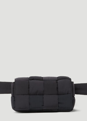 Bottega Veneta Padded Intreccio Cassette Belt Bag Black bov0352008