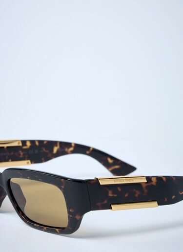 Bottega Veneta Dash Rectangular Sunglasses Brown bov0362002