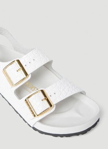 Milano Embossed Sandals Birkenstock Milano Embossed Sandals White brk0252010