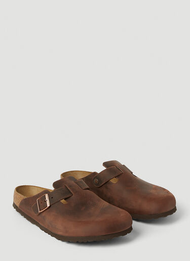 Boston 油浸皮革穆勒鞋 Birkenstock Boston 油浸皮革穆勒鞋 棕色 brk0344003