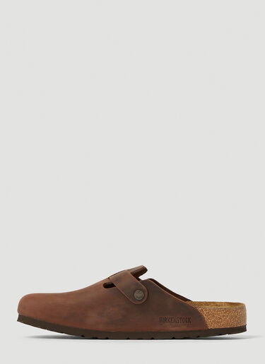 Boston 油浸皮革穆勒鞋 Birkenstock Boston 油浸皮革穆勒鞋 棕色 brk0344003