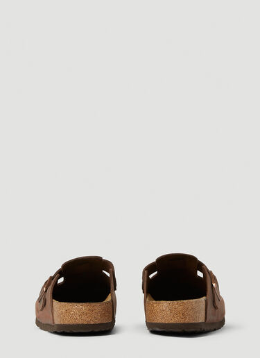 Boston 油浸皮革穆勒鞋 Birkenstock Boston 油浸皮革穆勒鞋 棕色 brk0344003