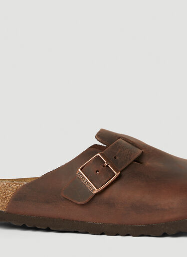 Boston 油浸皮革穆勒鞋 Birkenstock Boston 油浸皮革穆勒鞋 棕色 brk0344003