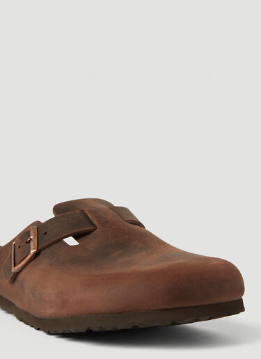 Boston 油浸皮革穆勒鞋 Birkenstock Boston 油浸皮革穆勒鞋 棕色 brk0344003