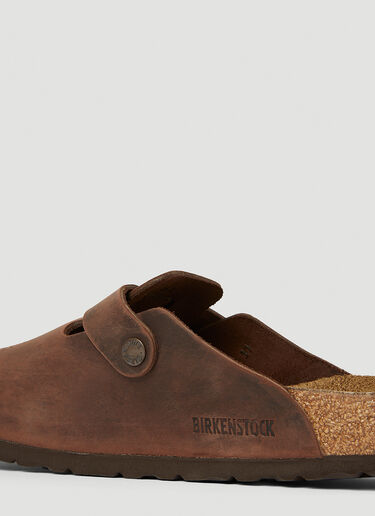 Boston 油浸皮革穆勒鞋 Birkenstock Boston 油浸皮革穆勒鞋 棕色 brk0344003