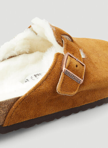 Birkenstock Boston Shearling Mules Brown brk0349012
