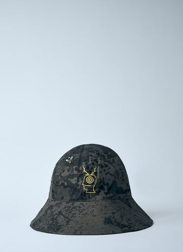 Logo Embroidery Bucket Hat Brain Dead x SOUTH2 WEST8 Logo Embroidery Bucket Hat Grey brw0160004