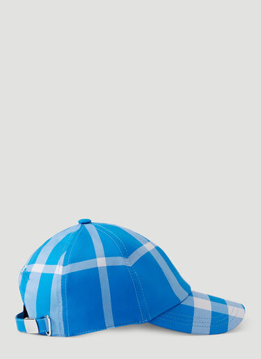 Check Baseball Cap Burberry Check Baseball Cap Blue bur0152029