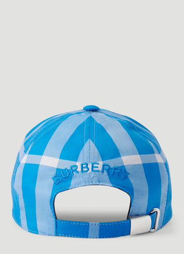 Check Baseball Cap Burberry Check Baseball Cap Blue bur0152029