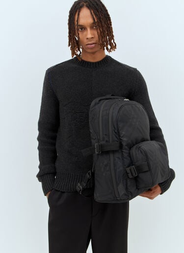 Check Jacquard Backpack Burberry Check Jacquard Backpack Black bur0155103
