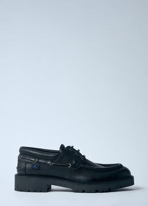 Burberry Leather Raft Boat Shoes Black bur0159019