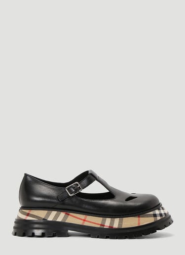 Platform T-Bar Shoes Burberry Platform T-Bar Shoes Black bur0243057