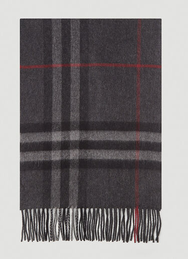 Giant Icon Cashmere Scarf Burberry Giant Icon Cashmere Scarf Grey bur0243064
