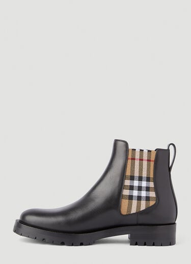 Check-Panel Chelsea Boots Burberry Check-Panel Chelsea Boots Black bur0245066