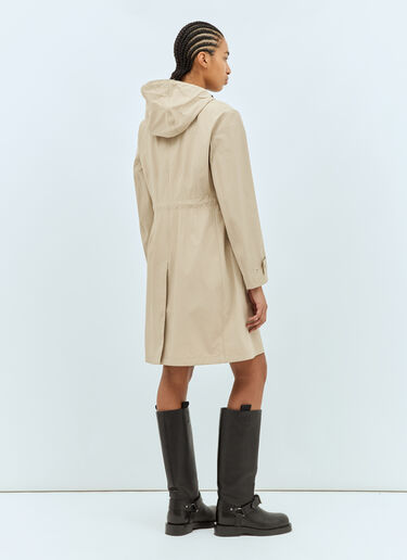 Hooded Raincoat Burberry Hooded Raincoat Beige bur0257016