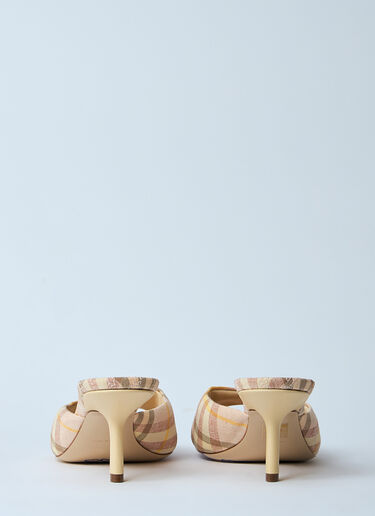 Check Heeled Mules Burberry Check Heeled Mules Yellow bur0259013