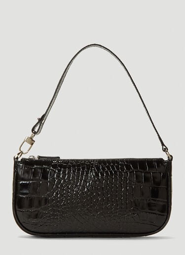 Rachel Crocodile Embossed Shoulder Bag BY FAR Rachel Crocodile Embossed Shoulder Bag Black byf0242002