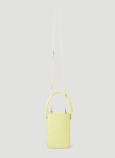 Note Apple Croc Embossed Handbag BY FAR Note Apple Croc Embossed Handbag Yellow byf0252016