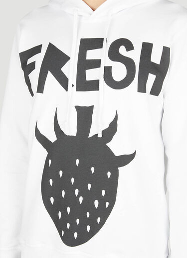 x Brett Westfall 스트로베리 후드 스웨트셔츠 Comme des Garçons SHIRT x Brett Westfall 스트로베리 후드 스웨트셔츠 화이트 cdg0152016