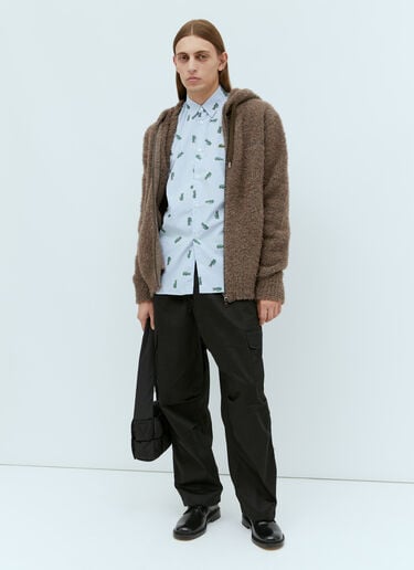 Comme des Garçons SHIRT 스트라이프 & 로고 프린트 셔츠 블루 cdg0154004