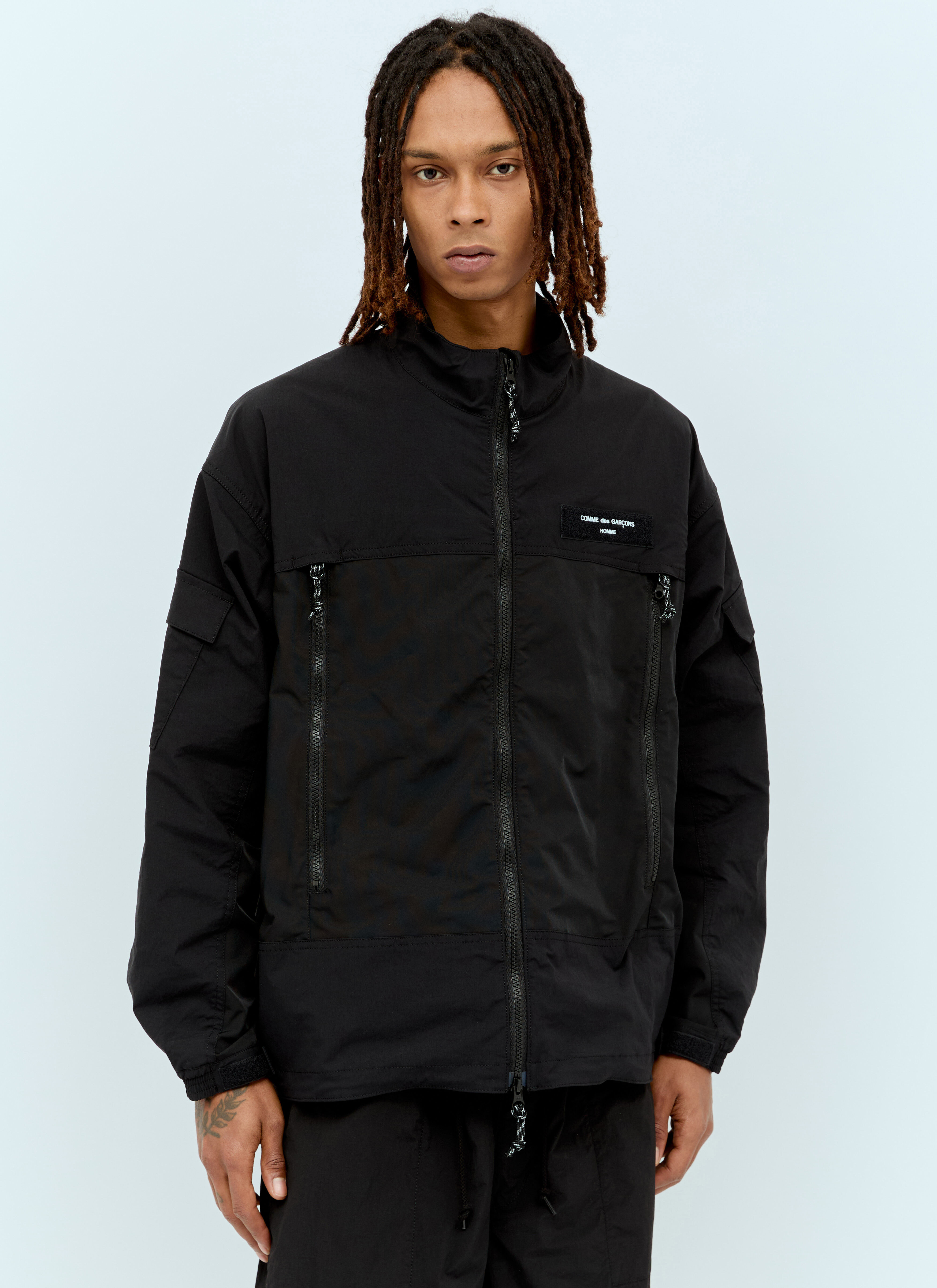 ファッションなデザイン Comme des Garçons Homme Men's' Logo Applique Technical ジャケット・アウター