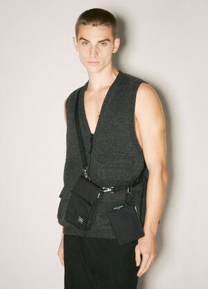 Comme des Garçons Homme Logo Patch Crossbody Bag Black cdh0158004