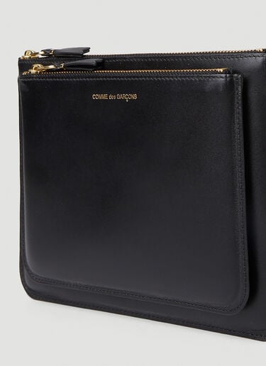 Comme des Garçons Wallet 烫金徽标口袋钱包 黑色 cdw0351003