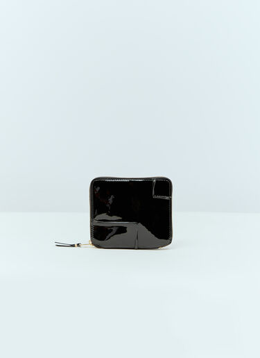 뒤집힌 단 지퍼 어라운드 지갑 Comme des Garçons Wallet 뒤집힌 단 지퍼 어라운드 지갑 블랙 cdw0356003