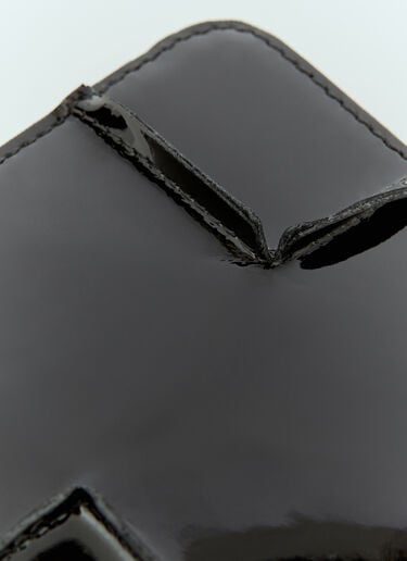 Comme des Garçons Wallet 뒤집힌 단 지퍼 어라운드 지갑 블랙 cdw0356003