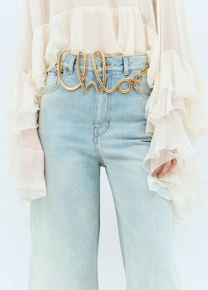Chloé Logo Belt Gold chl0258026
