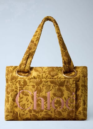 Chloé Terry Plage Tote Bag Khaki chl0261052