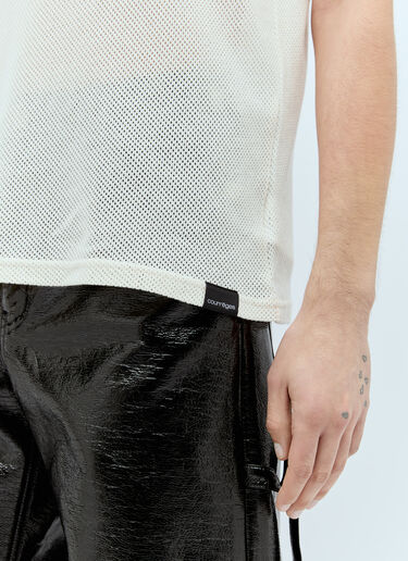 Baseball Printed Mesh T-Shirt Courrèges Baseball Printed Mesh T-Shirt Cream cou0156008