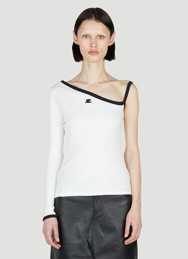 Courrèges 비대칭 탑 화이트 cou0252023