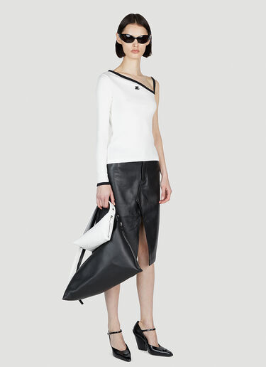 Courrèges 비대칭 탑 화이트 cou0252023