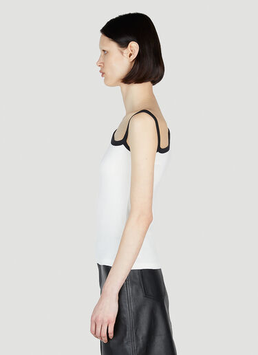 Courrèges 비대칭 탑 화이트 cou0252023