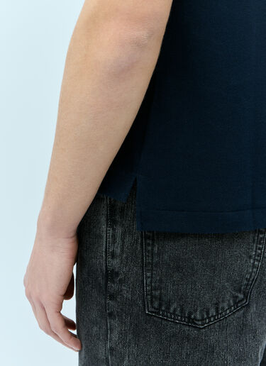 Comme Des Garçons PLAY 로고 패치 폴로 셔츠 네이비 cpl0355005