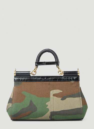 Dolce & Gabbana 카모플라쥬 시칠리아 스몰 핸드백 그린 dol0248040