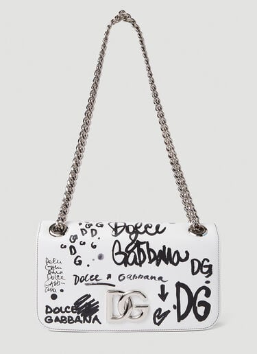 Logo 涂鸦单肩包 Dolce & Gabbana Logo 涂鸦单肩包 白色 dol0250027