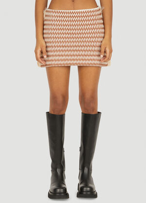 Durazzi Milano Knit Skirt Orange drz0250018
