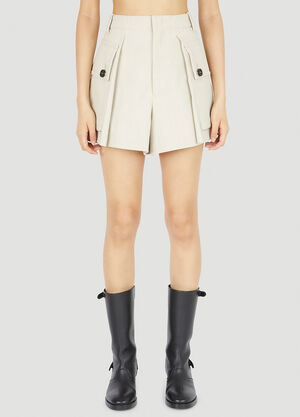 Durazzi Milano Patch Pocket Shorts Cream drz0252014