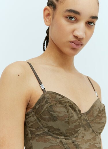 Camo-Lace-Corset Slip Top SAVAGE X DIESEL Camo-Lace-Corset Slip Top Brown dsf0258008